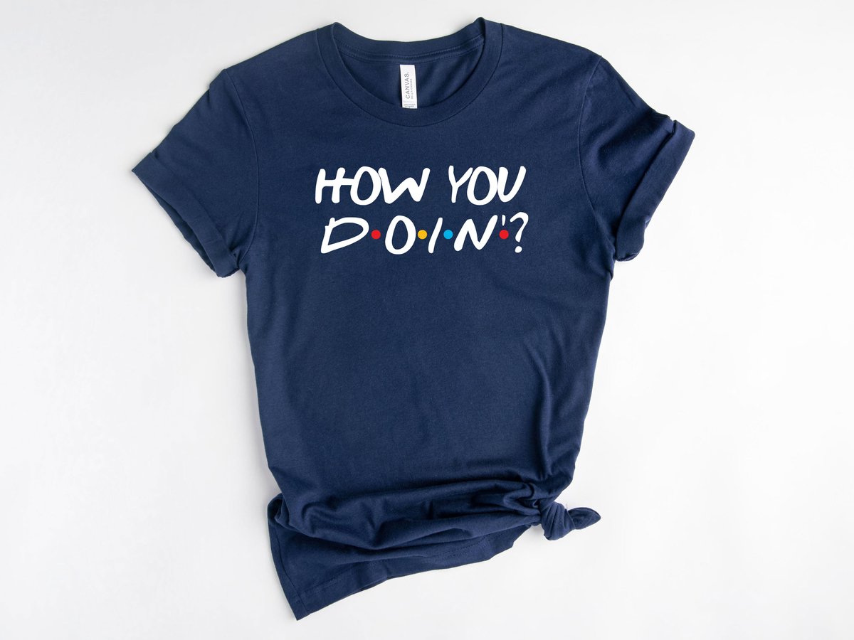 Lykke  How you doin Joey Tv show T shirt | Friends  | Unisex T-shirt | Heren – Dames | Navy | Maat S